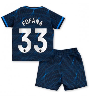 Chelsea Wesley Fofana #33 Borta Kläder Barn 2023-24 Kortärmad (+ Korta byxor)